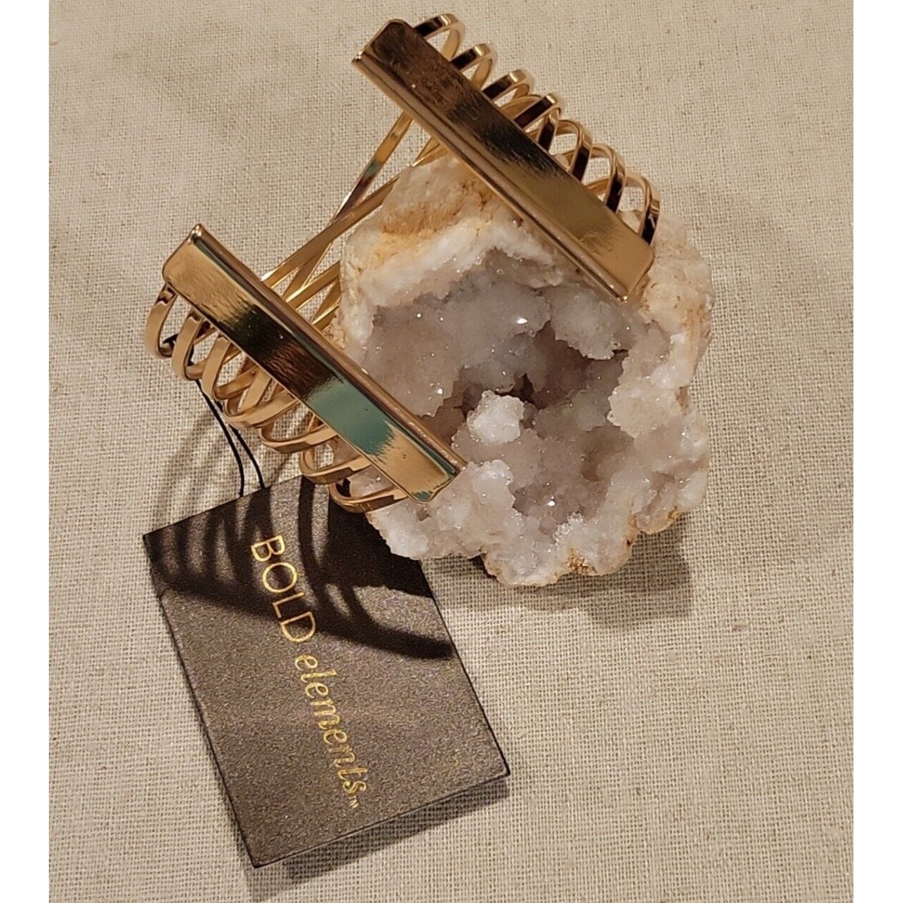 Bold Elements Yellow Bold Tone Cuff Bracelet New With Tag 7$